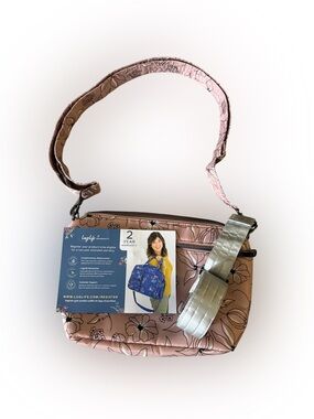 Lug RFID Quilted Crossbody Flare 2 Sketch Floral Blush